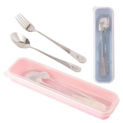 Kit Garfo E Colher Infantil Talher Aço Inox Plástico Ck6503