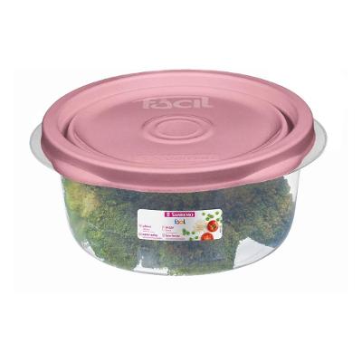 Pote Plástico Redondo Fácil Rosa 1300ml Sanremo