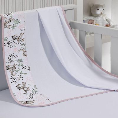 Cueiro Simples Tecebem Baby Malha 100% Algodão Estampa Lizi 80cm X 90cm Branco