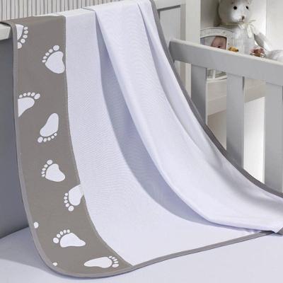 Cueiro Simples Tecebem Baby Mia Malha Estampado Kinder 80cmx90cm Cinza