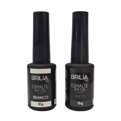 Kit Brilia Nails Esmaltes Essencial Preto + Branco