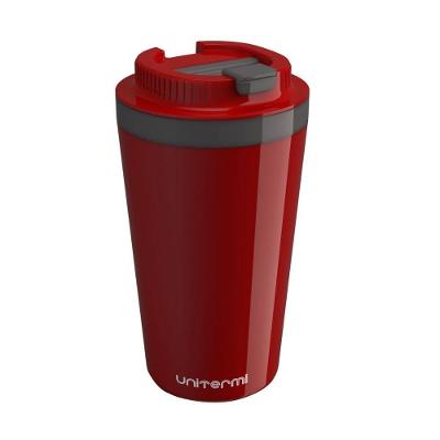 Copo Térmico Com Tampa 400 Ml Vermelho - Unitermi
