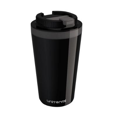 Copo Térmico Com Tampa 400 Ml Preto - Unitermi