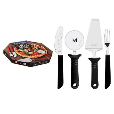Jogo De Talheres 14 Peças Tramontina Pizza 25099022 Preto 25099022