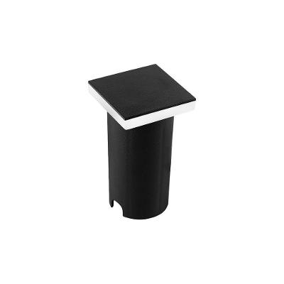 Balizador De Solo Taschibra Edge Quadrado Led 1w Bivolt Preto 3000k Luz Amarela 15090366