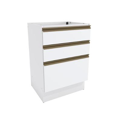 Balcão 3 Gavetas Kappesberg Celeste 100% Mdf Branco 60cm