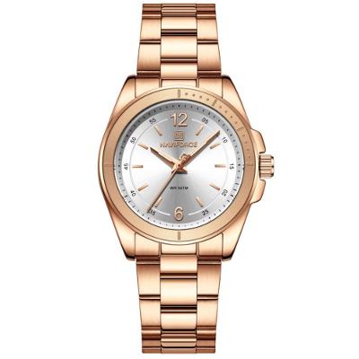 Relógio De Pulso Feminino Em Aço Inoxidavel Confortável Design Elegante à Prova D´agua Branco