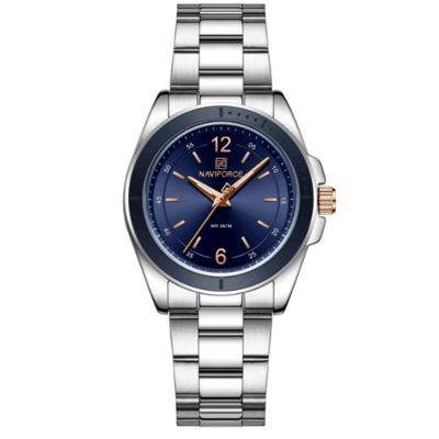 Relógio De Pulso Feminino Em Aço Inoxidavel Confortável Design Elegante à Prova D´agua Azul