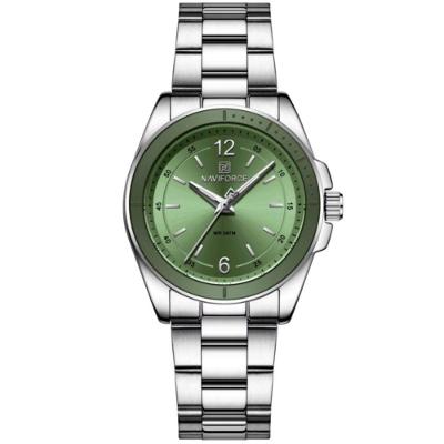 Relógio De Pulso Feminino Em Aço Inoxidavel Confortável Design Elegante à Prova D´agua Verde