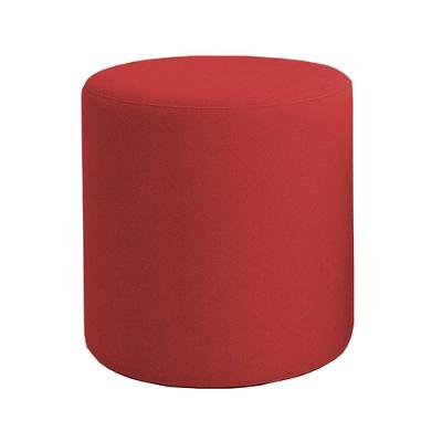 Puff Beca Cilindro Boucle Live - 7 Decor Vermelho