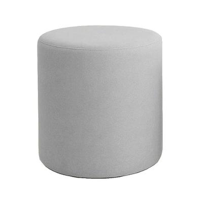 Puff Beca Cilindro Boucle Live - 7 Decor Prata