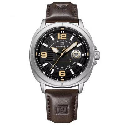 Relógio Masculino De Quartzo Design Esportivo Impermeavel à Prova D'água 3atm Prata Marrom