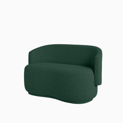 Namoradeira Beatriz Orgânica Boucle Lisa - 7 Decor Verde Escuro