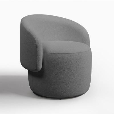 Poltrona Orgânica Beatriz Veludo Elegante - 7 Decor Cinza Escuro