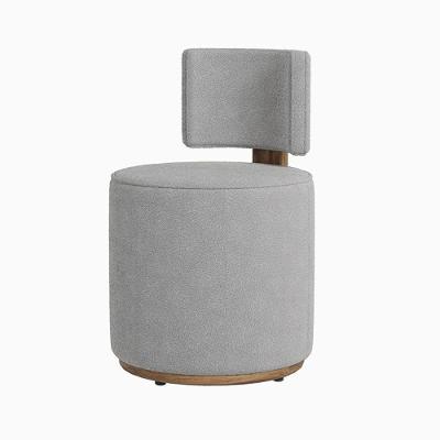 Puff Margo Decorativo Orgânico Veludo - 7 Decor Prata