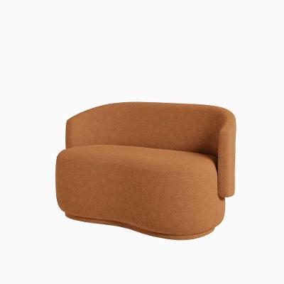 Namoradeira Beatriz Orgânica Veludo Lisa - 7 Decor Terracota