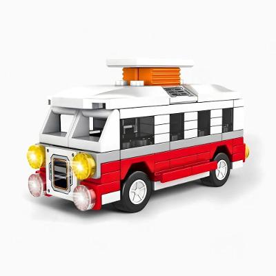Brinquedo Blocos De Construção Bondinho - Branco E Vermelho