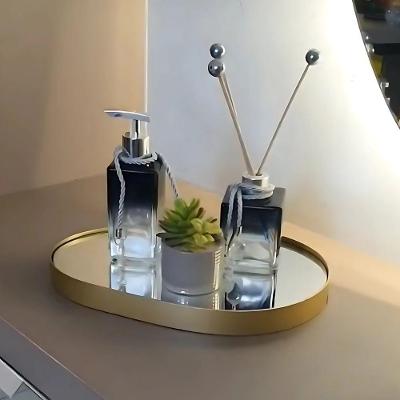 Bandeja Decorativa Espelhada – Formato Orgânico 33x23cm Luxo