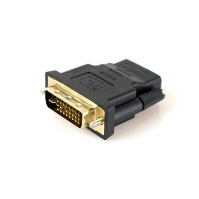 Adaptador Dvi (24+5) Macho Para Hdmi Femea Ouro Evus C-097