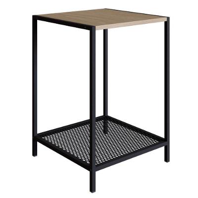 Mesa Lateral 1 Prateleira Estilo Industrial York Hanover-preto - Artesano