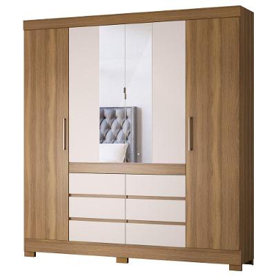Guarda Roupa Casal 4 Portas 6 Gavetas Cadis D02 Amendola-off White - Mpozenato