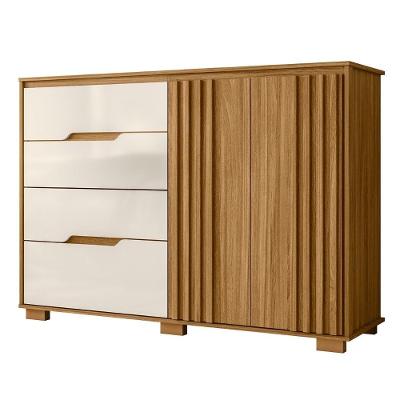 Cômoda Para Quarto 4 Gavetas 147cm Gênova M07 Freijó-off White - Mpozenato