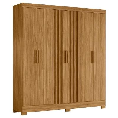 Guarda Roupa Casal 195cm Ripado Arlon M07 Freijó - Mpozenato