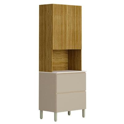 Paneleiro De Cozinha Torre Quente Minsk K02 Vanilla-freijó - Mpozenato