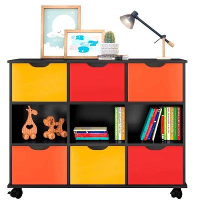 Nicho Organizador Com Rodízios Toys 6 Gavetas Q01 Preto-colorido - Mpozenato
