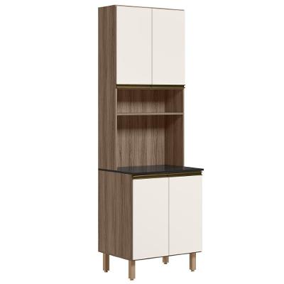 Paneleiro De Cozinha Para Micro-ondas Maly N03 Carvalho-off White - Mpozenato