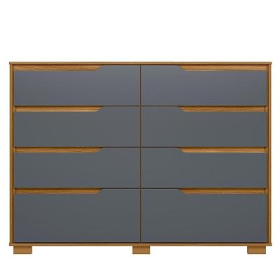 Cômoda Para Quarto 8 Gavetas 147cm Parma M07 Freijó-cinza - Mpozenato