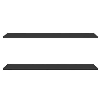 Prateleira Flutuante Para Escritório Kit 2 Com Suporte Invisível 68cm Yara Preto - Lumil
