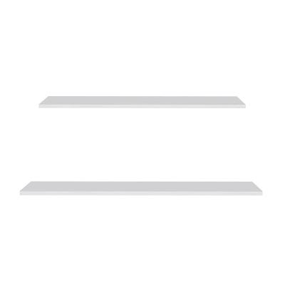 Prateleira Flutuante Multiuso Kit 2 Com Suporte Invisível Cp1 Yara Branco - Lumil