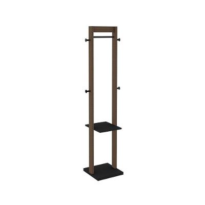 Cabideiro Grande Com Prateleira Az1019 Nogal-preto - Tecno Mobili
