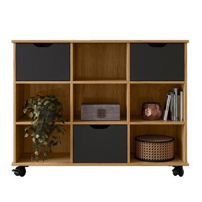 Nicho Organizador 3 Gavetas Com Rodízios Freijó-preto - Qmovi