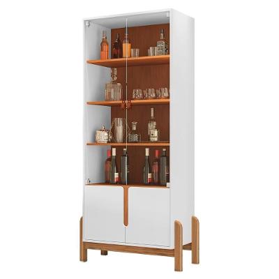Cristaleira De Vidro Para Sala De Jantar Nay C14 Branco-cedro - Mpozenato