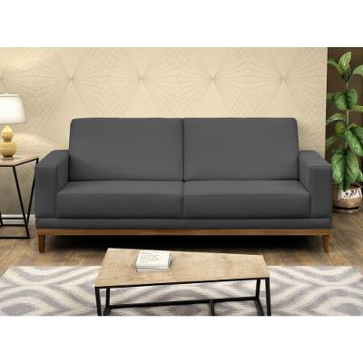 Sofá Living 160cm 2 Lugares Kayrós D05 Suede Cinza - Mpozenato