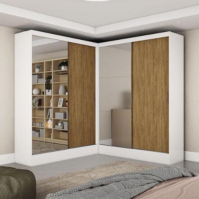Closet Casal Duplo Belém 4 Portas Plus 4 Gavetas Carioca Móv Branco Cinamomo