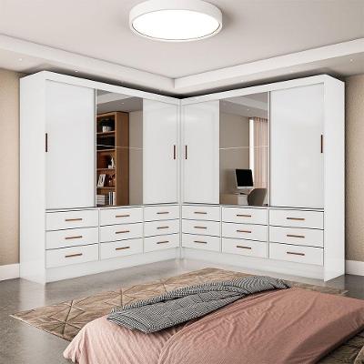 Closet Sevilha 6 Portas Casal Duplo Plus 18 Gavetas Carioca Branco