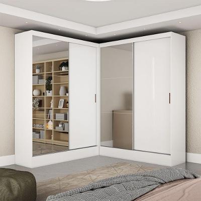 Closet Casal Duplo Belém 4 Portas Plus 4 Gavetas Carioca Móv Branco