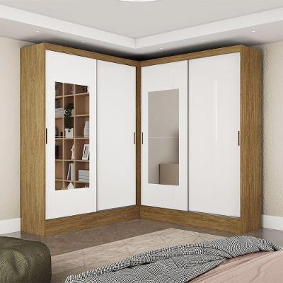 Closet Casal Belém 4 Pts Com Espelho 4 Gvts Carioca Móveis Cinamomo Branco