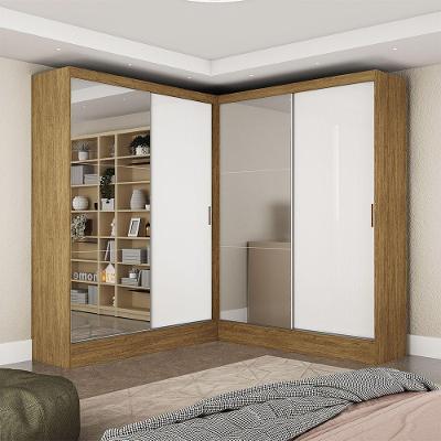 Closet Casal Duplo Belém 4 Portas Plus 4 Gavetas Carioca Móv Cinamomo Branco