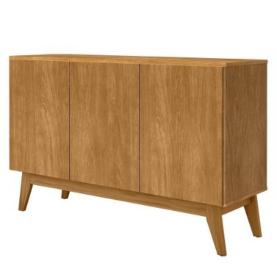 Balcao Buffet Ares 3 Portas 122 Cm Nature Tebar Nature