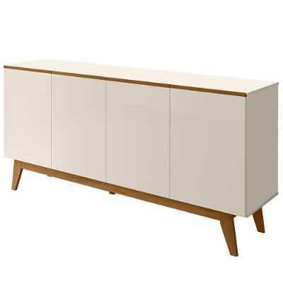 Balcao Buffet Ares 4 Portas 161 Cm Henn Off White Nature