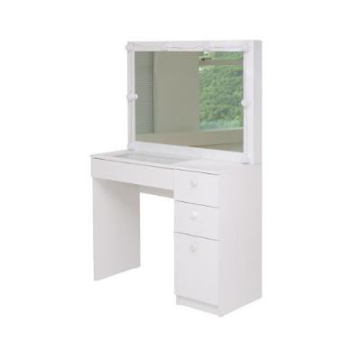 Penteadeira Ditália com Tampo ce Vidro + Kit Luz PE-120 Branca