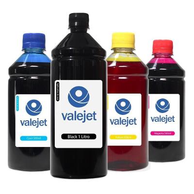 Kit 4 Tintas Epson Bulk Ink L5174 Black 1 Litro Coloridas 500ml Valejet