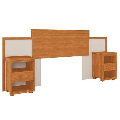 Cabeceira Ajustável Para Cama Box Com Criados Laterais Nature/off