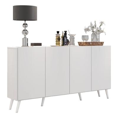 Aparador Buffet 4 Portas Retrô Veneza Multimóveis V3556 Branco Branco
