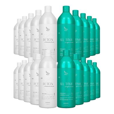 Kit 10 Escovas Progressivas Zap All Time Orgânica + 10 Shampoos Detox 1 Litro