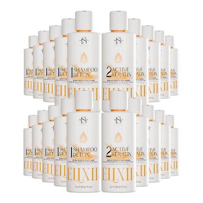 Kit 10 Escovas Progressivas S&o Active Keratin Elixir + 10 Shampoos Detox 1 Litro
